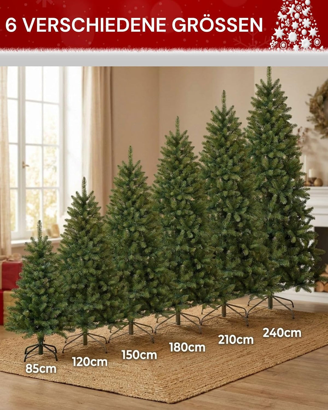 XENOTEC Premium Weihnachtsbaum 85cm – naturgetreu – künstlicher Weihnachtsbaum – im Spritzgussverfah