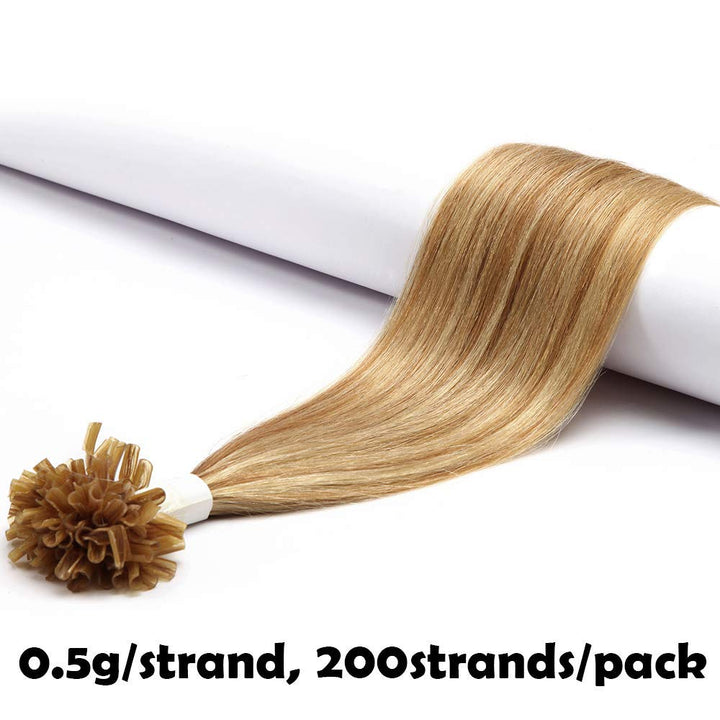 SEGO Bondings Extensions Echthaar 0.5g/Strähnen 200 Strähnen Haarverlängerung Keratin U-Tip Glue 100