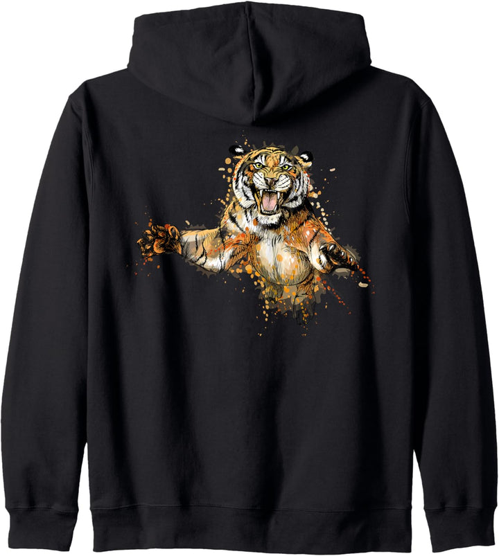 Bengalischer Tiger-Angriff Kapuzenjacke