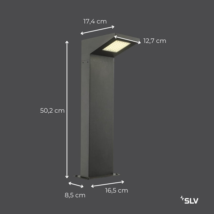SLV LED Aussenleuchte IPERI 50 | Design Aussen-Standleuchte, stilvolle Aussenbeleuchtung | Outdoor L