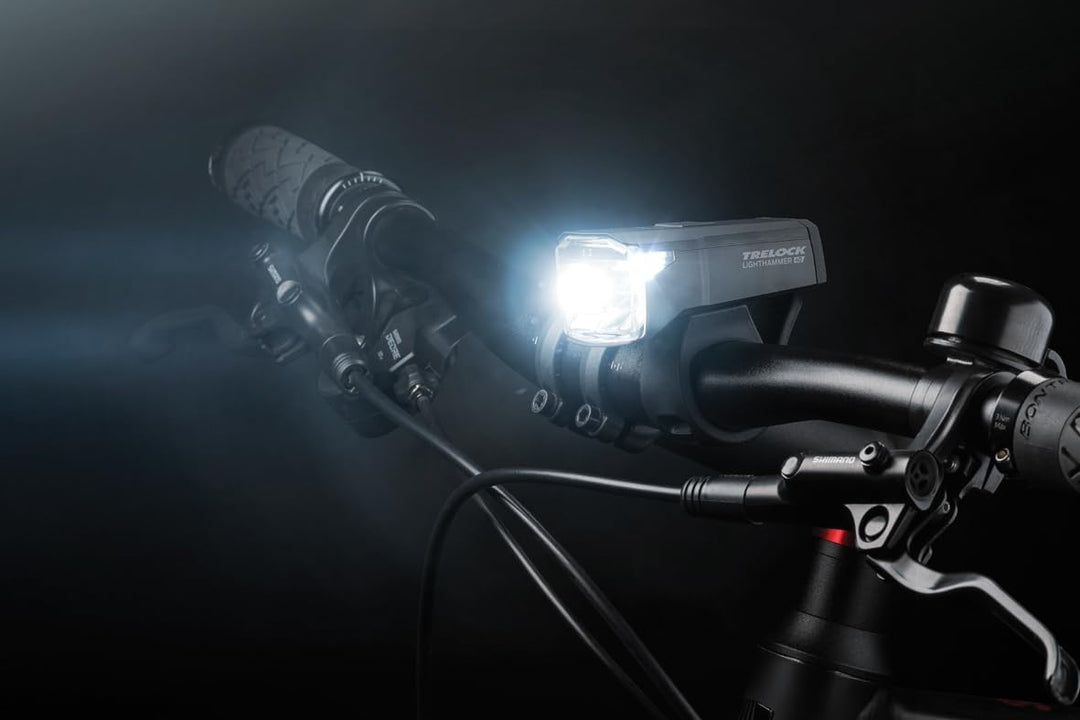 TRELOCK Fahrradlichtset LS 440 LIGHTHAMMER 40 LUX + LS740 Rücklicht – USB Ladefunktion – 60 m Sichtw
