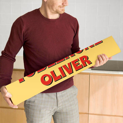 XXL Toblerone Personalisiert mit Name - 4.5 KG Personalisiertes Riesen Toblerone Schokoladengeschenk