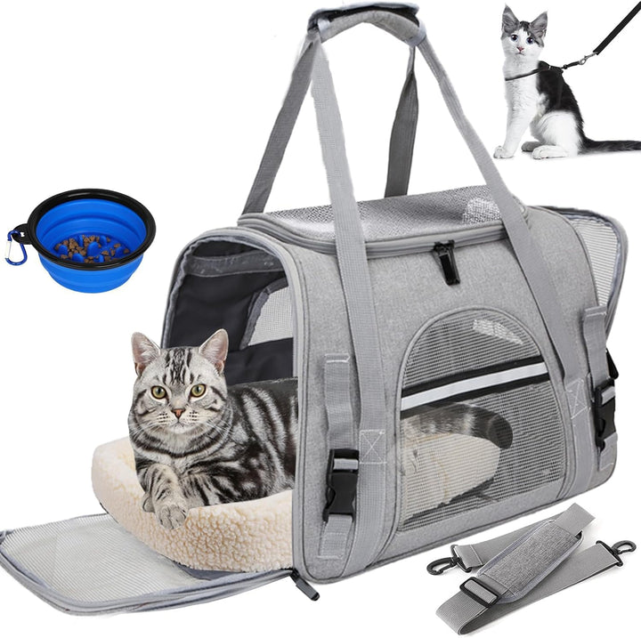 Transporttasche für Hund Katze Faltbar Hundetransportbox Katzentransportbox Atmungsaktiv Hundetasche