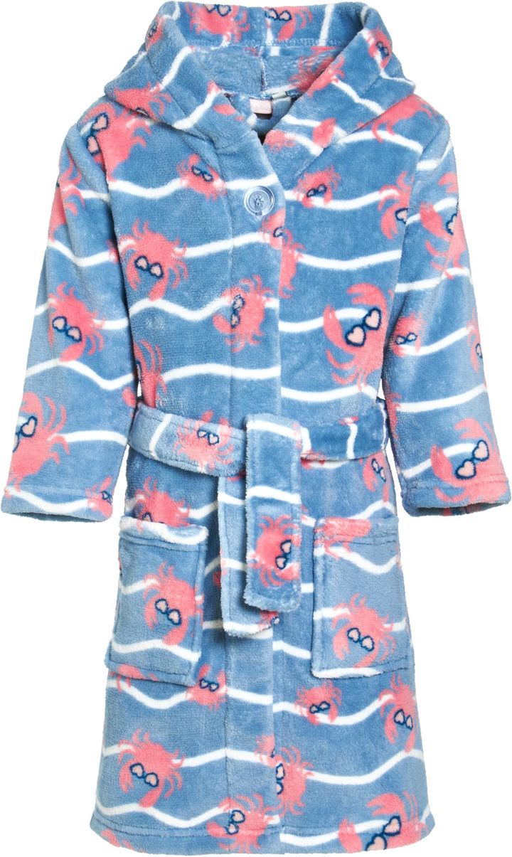 Playshoes Unisex Kinder Fleece-Bademantel Morgenmantel 98-104 Krebs, 98-104 Krebs