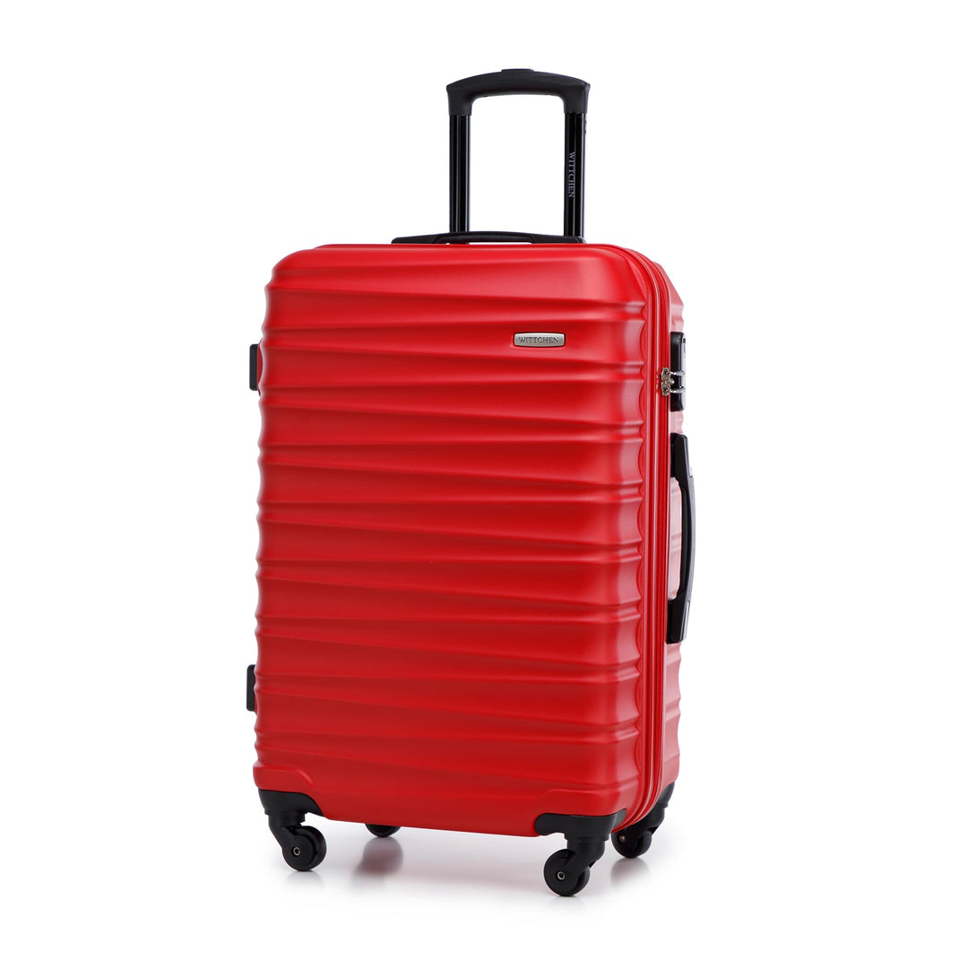 WITTCHEN Reisekoffer Rollkoffer Trolley Mittlerer Koffer Handgepäck Hartschale aus ABS mit 4 Spinner