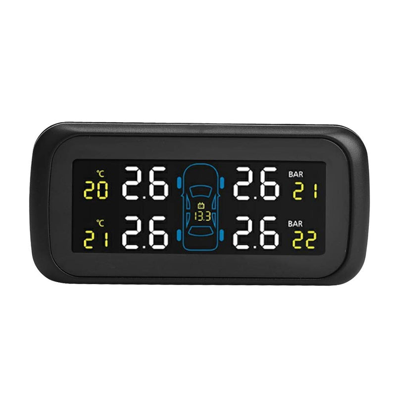 OUKENS Reifendruck-Überwachungssystem, Auto-TPMS-Reifendrucksensor mit LCD-Display-Monitor, 4 intern