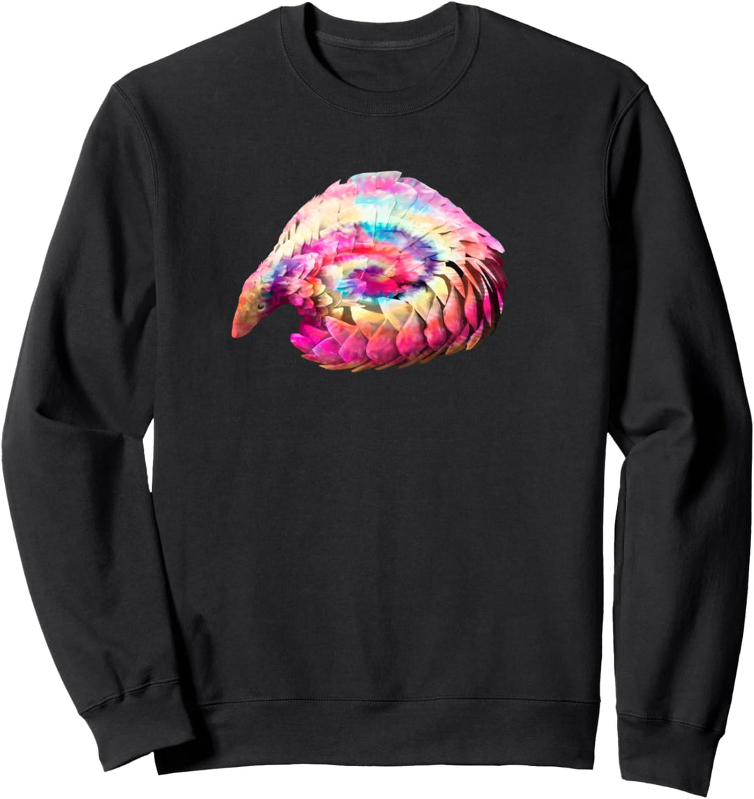 Pangolin Hippie Tie Dye Colorful Rainbow Design Gift Sweatshirt