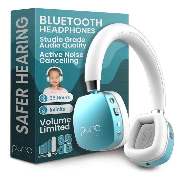 Puro Sound Labs PuroQuiet Plus Lautstärkebegrenzte On-Ear Active Noise Cancelling Bluetooth Kopfhöre