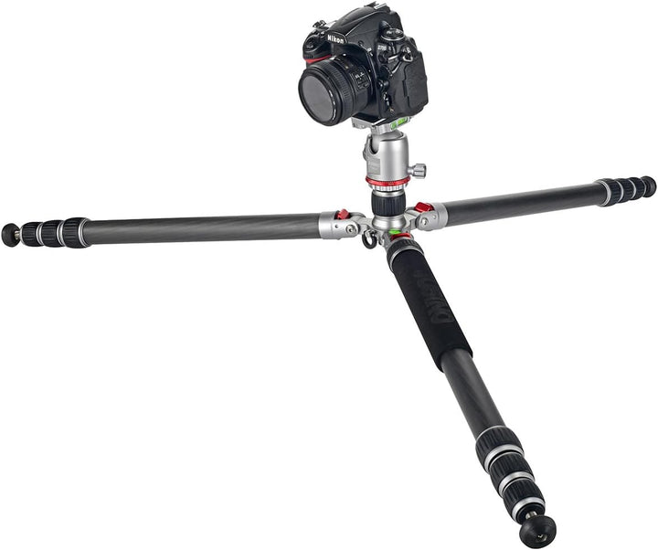 JUSINO Profi Traveller Karbon-Stativ Monopodfunktion TK-324C + Kugelkopf FGS-41 93cm Gesamthöhe mit