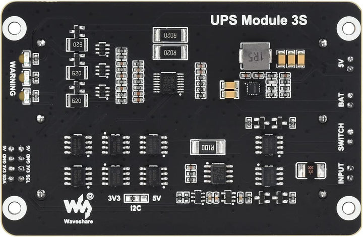 Waveshare Uninterruptible Power Supply UPS Module Supports Charging and Power Output at The Same Tim