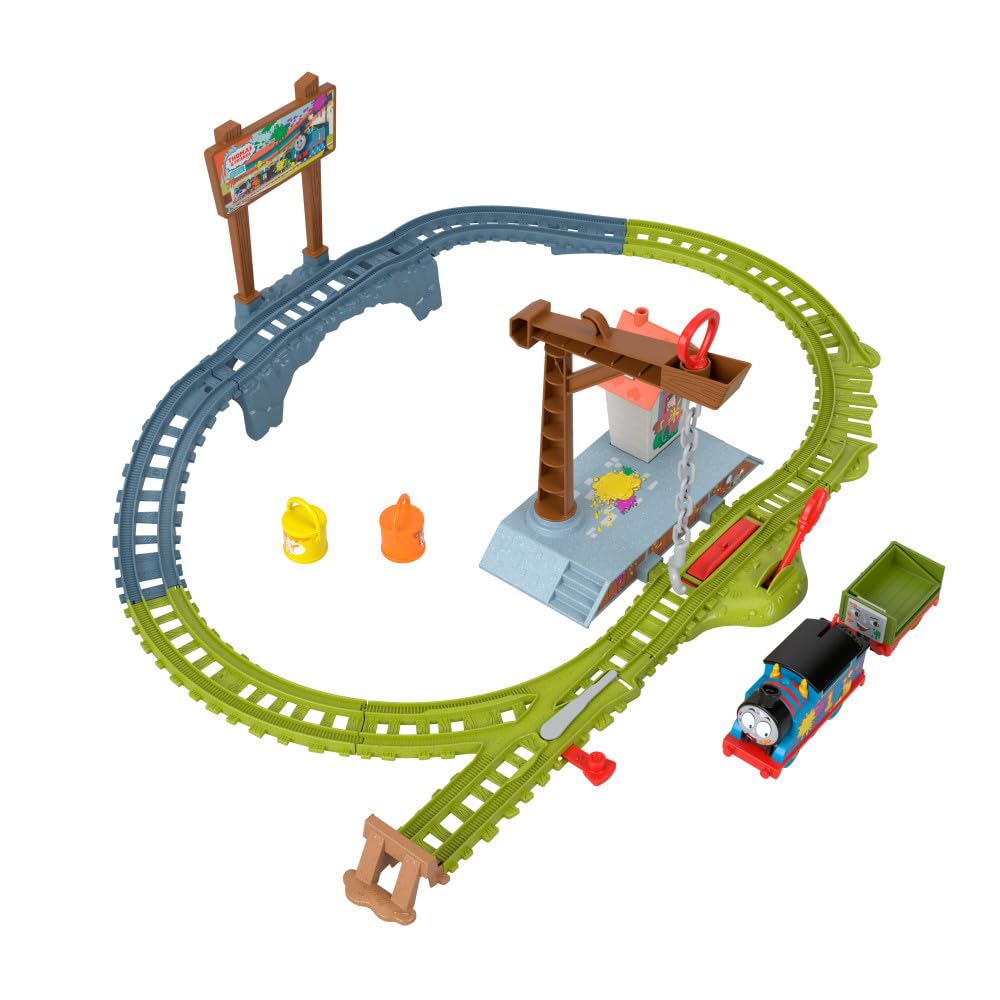 Thomas & seine Freunde, batteriebetriebenes Malfarbe-Zugset mit batteriebetriebenem Thomas und Wider