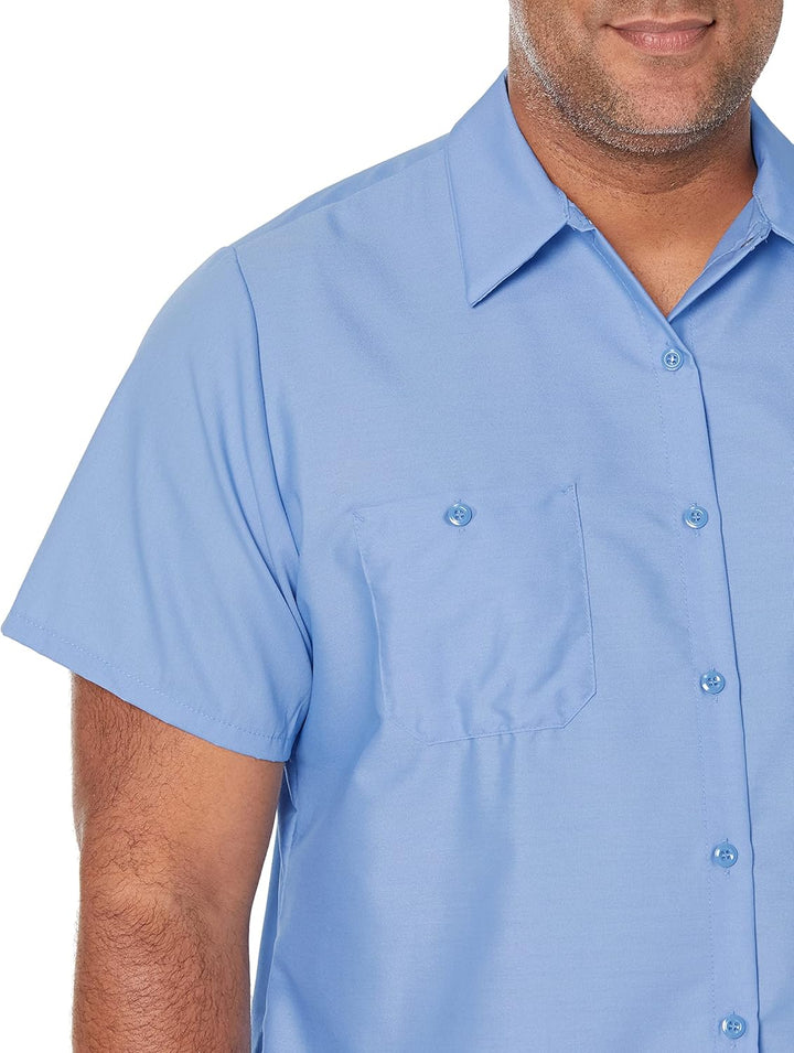 Red Kap Damen Women's Short Sleeve Industrial Work Shirt Hemd M Hellblau, M Hellblau