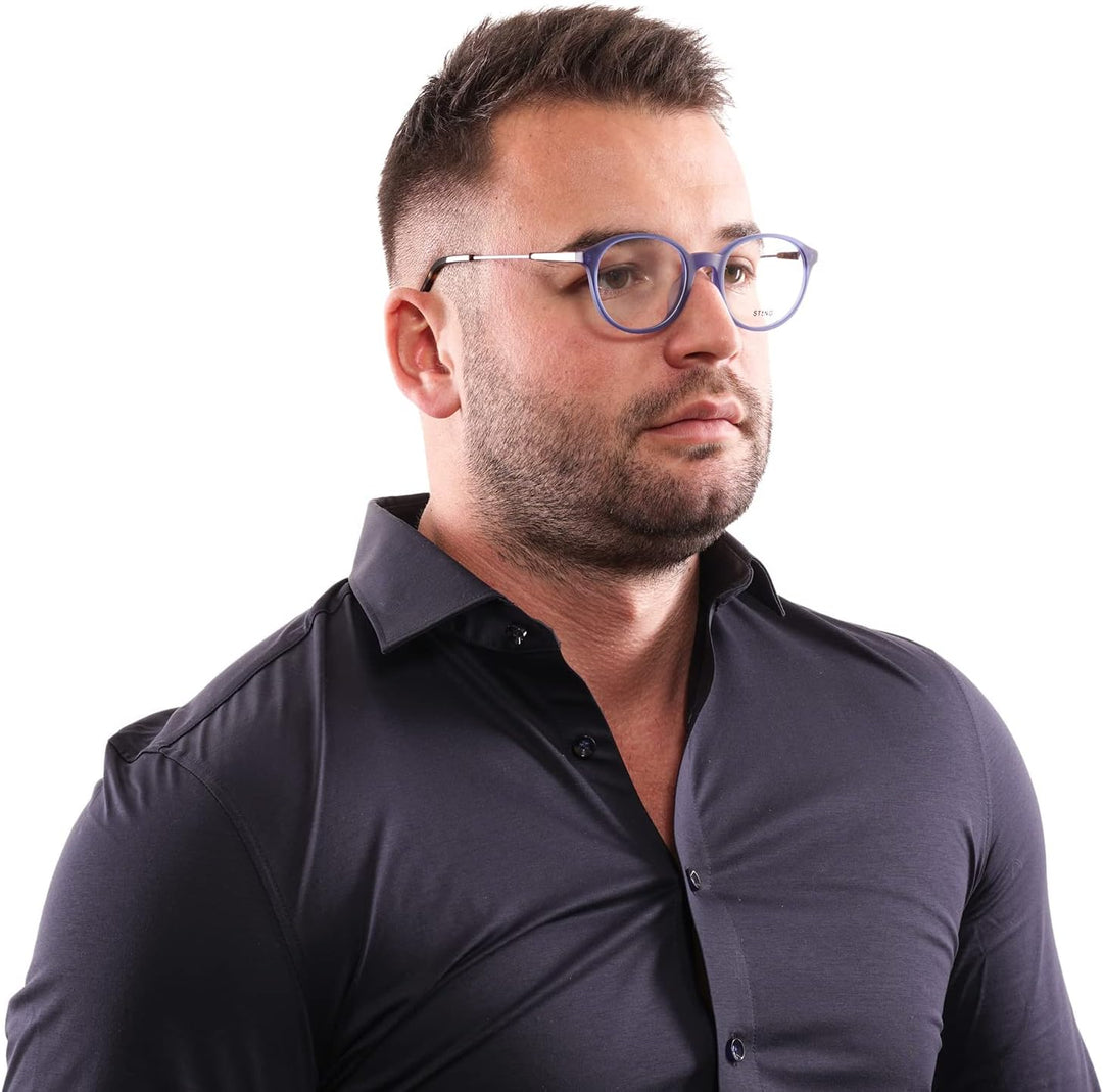 Sting Unisex VST06949892M Sonnenbrille, Matt Transp.Blue, 49/20/140