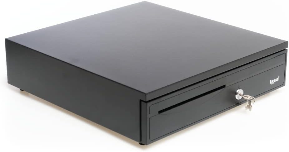 iggual - Geldkassette Abschliessbar IRON - 30 | Kassenschublade mit automatischer oder manueller Öff