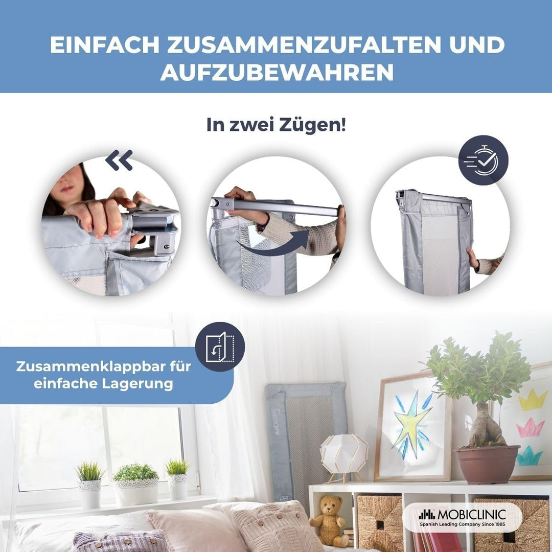 Mobiclinic® Kids, Rausfallschutz Bett, Dreamy, Reisebettgitter, Faltbar und tragbar, Leicht montierb