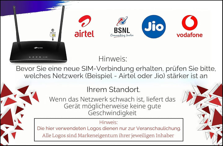 TP-Link TL-MR6500v 4G LTE Telefonie WLAN Router (150Mbit/s 4G Download Geschwindigkeit, 300Mbit/s WL