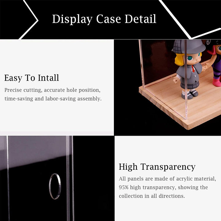 Nynelly 2 Ebenen Vitrine aus Acryl, transparent, zur Aufbewahrung, für Vitrine, staubdicht, für Acti