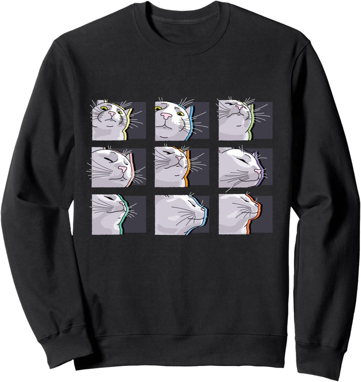 Cat Vibing Meme/CatJam/Lustige Katze Vibing zur Musik Sweatshirt