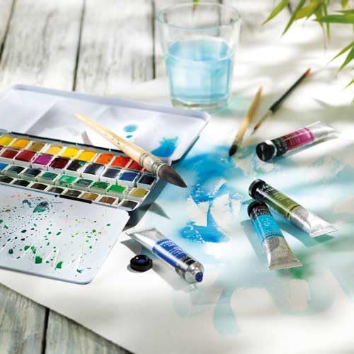 Sennelier Aquarelle Metalldose, 12 halbe Behälter