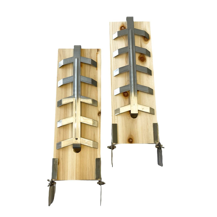 Czaja Flammlachsbretter für Feuerschalen, 2er Set Räucherbrett aus Zedernholz incl. stabilen Edelsta