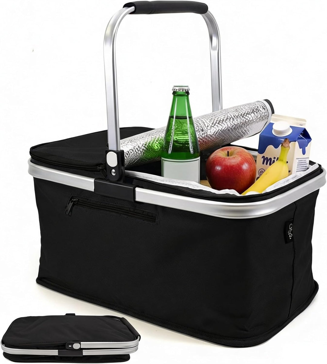 2 Stück 24L Einkaufskorb Gross Isolierkorb Kühlkorb Kühltasche Picknickkorb Thermotasche Kühltasche