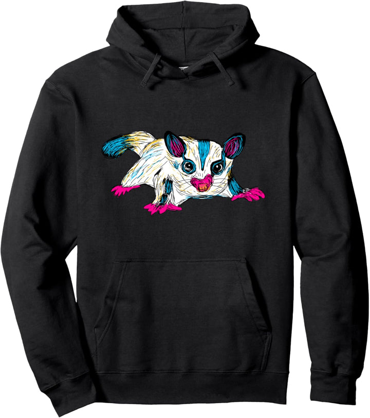 helle Farben Grunge-Stil Zucker Segelflugzeug Grafik Pullover Hoodie