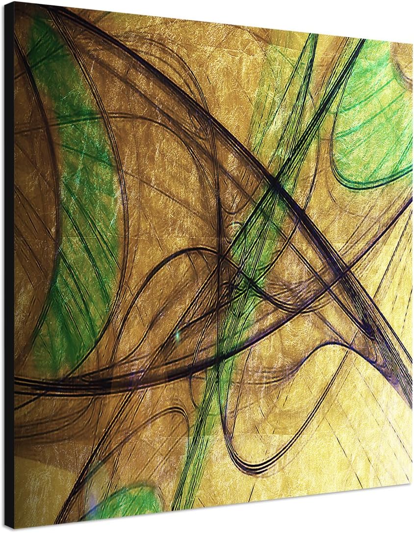 Paul Sinus Art Modernes Wandbild Abstrakt022_60x60cm Abstrakte Kunst Kunstdruck auf Leinwand Zeitlos
