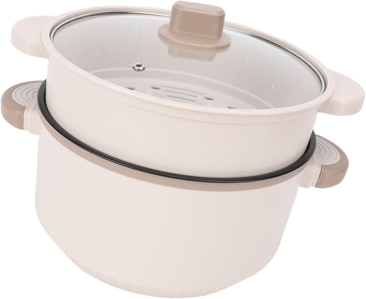 Mumusuki Elektrischer Hot Pot mit Dampfgarer, 3 l grosses Fassungsvermögen, verbrühungssicher, berüh