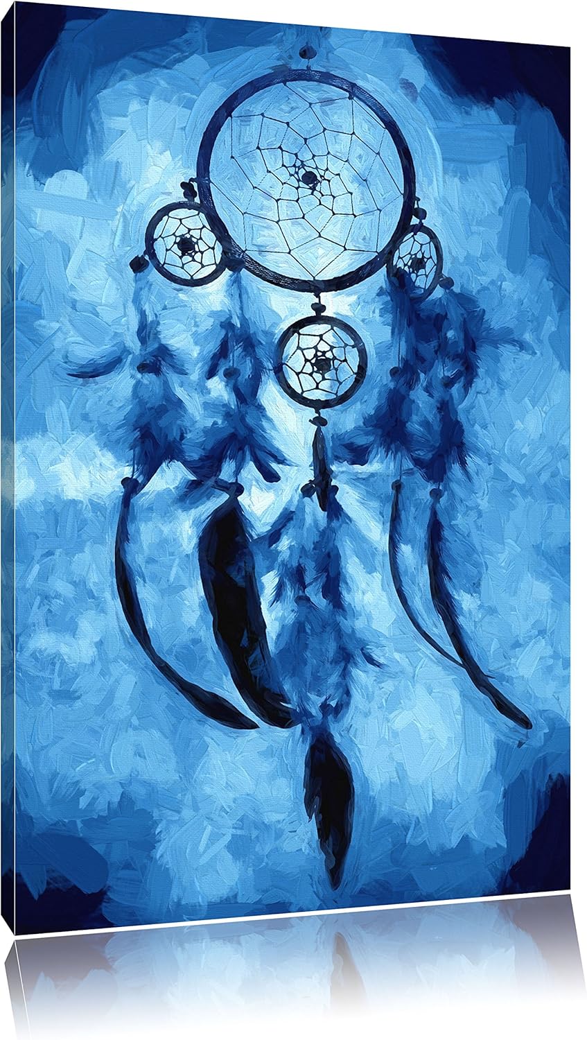 Pixxprint Indianischer Traumfänger Kunst als Leinwandbild/Grösse: 100x70 / Wandbild/Kunstdruck/ferti