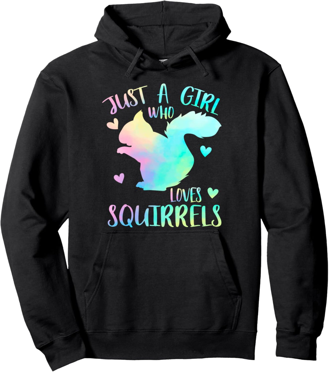Nur ein Mädchen, das Eichhörnchen liebt Mädchen Geschenk Pullover Hoodie