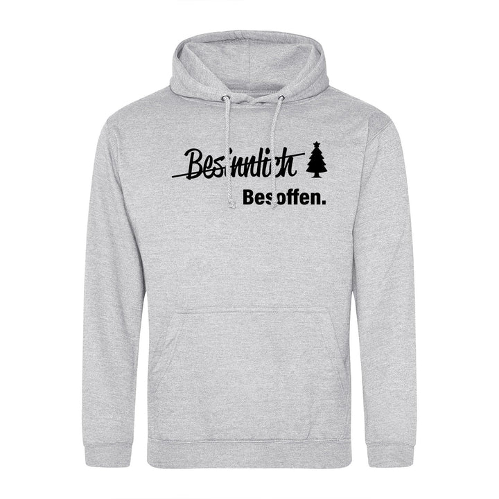Huuraa Unisex Hoodie Besinnlich Besoffen Tannenbaum Geschenk Grösse S-3XL Vegan Besinnlich Besoffen