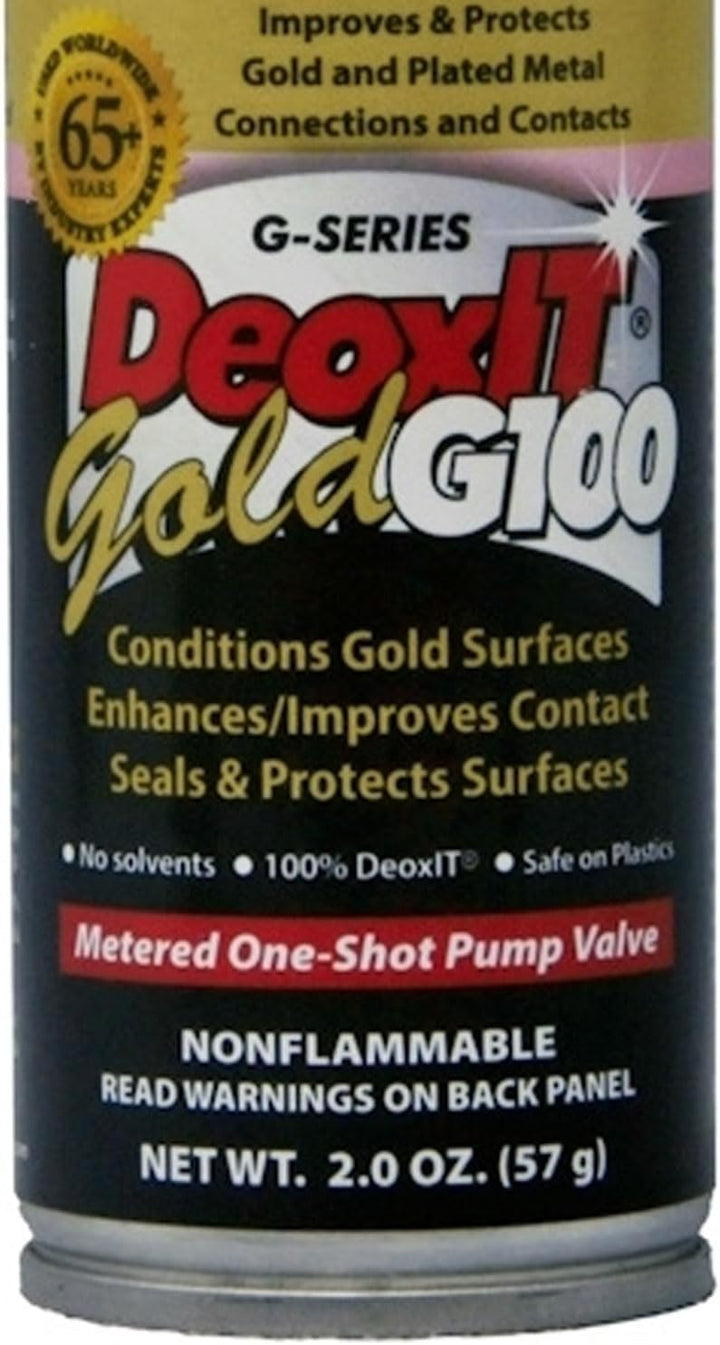 DeoxIT Kontaktreiniger G100PS-2 Gold Spray für Metall-Kontakte mit keepdrum Mikrofasertuch
