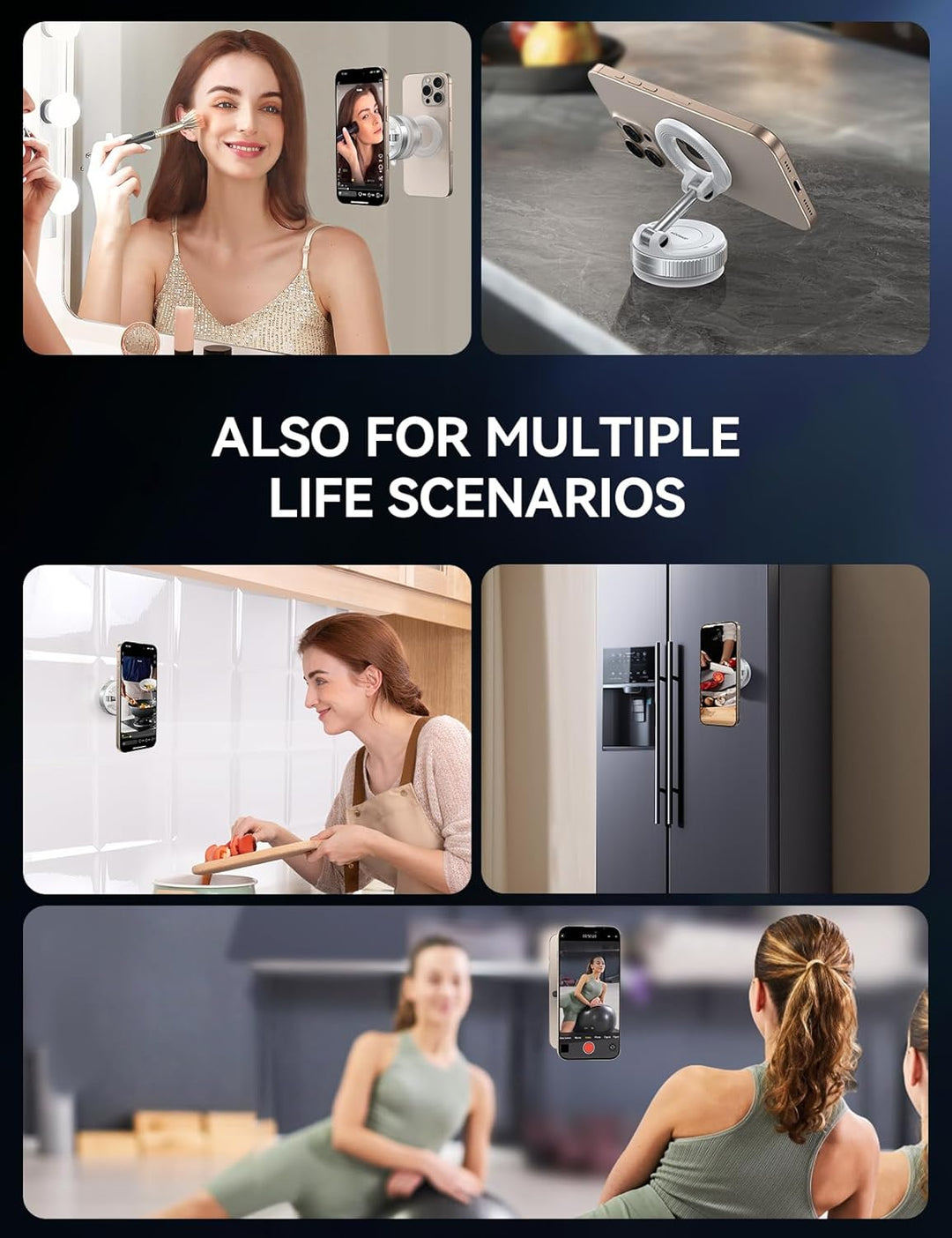 JOYROOM Vakuum Handyhalterung Auto Magnet Faltbar, Saugnapf Handy Halterung Auto Magsafe mit 360° Ve