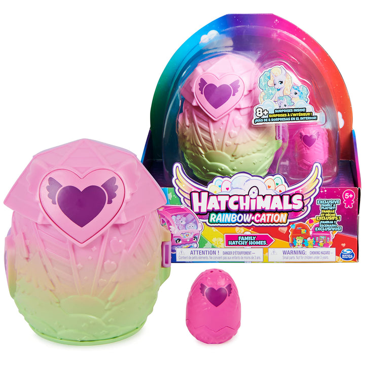 Hatchimals Rainbowcation Mini-Family Pack, Spielset mit 3 CollEGGtibles-Figuren und bis zu 3 Überras