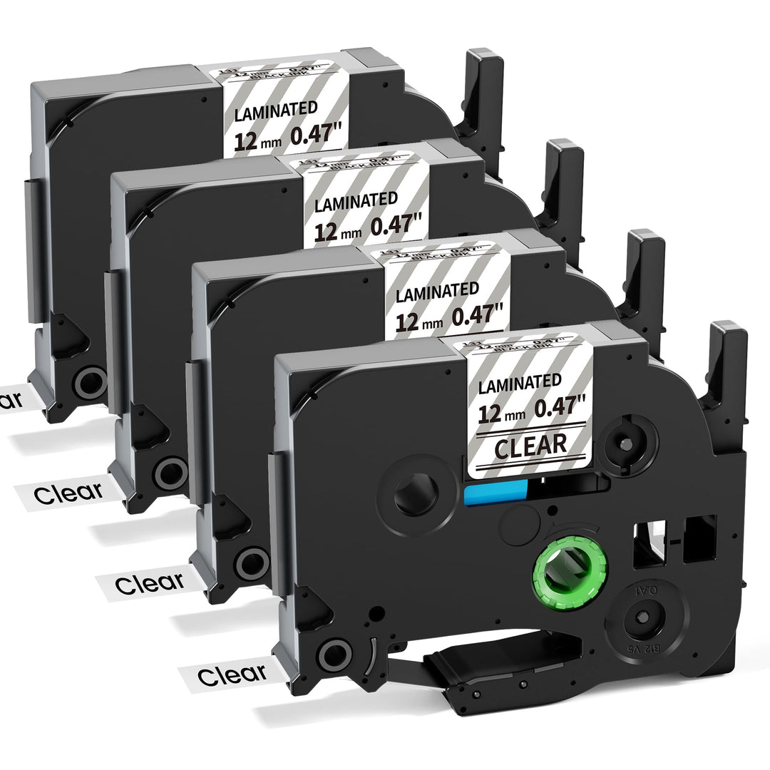 Fimax Clear Tape Cassette 12mm Schriftband Ersatz für TZe-131 TZ-131 Brother P-touch Bänder Transpar