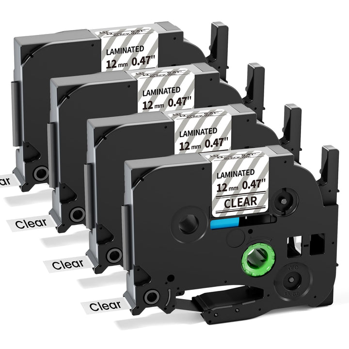 Fimax Clear Tape Cassette 12mm Schriftband Ersatz für TZe-131 TZ-131 Brother P-touch Bänder Transpar