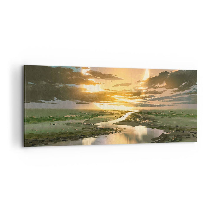Wandbilder Dekoration Wohnzimmer natur natur Panorama Bilder auf Leinwand 120x50cm Leinwandbild mit