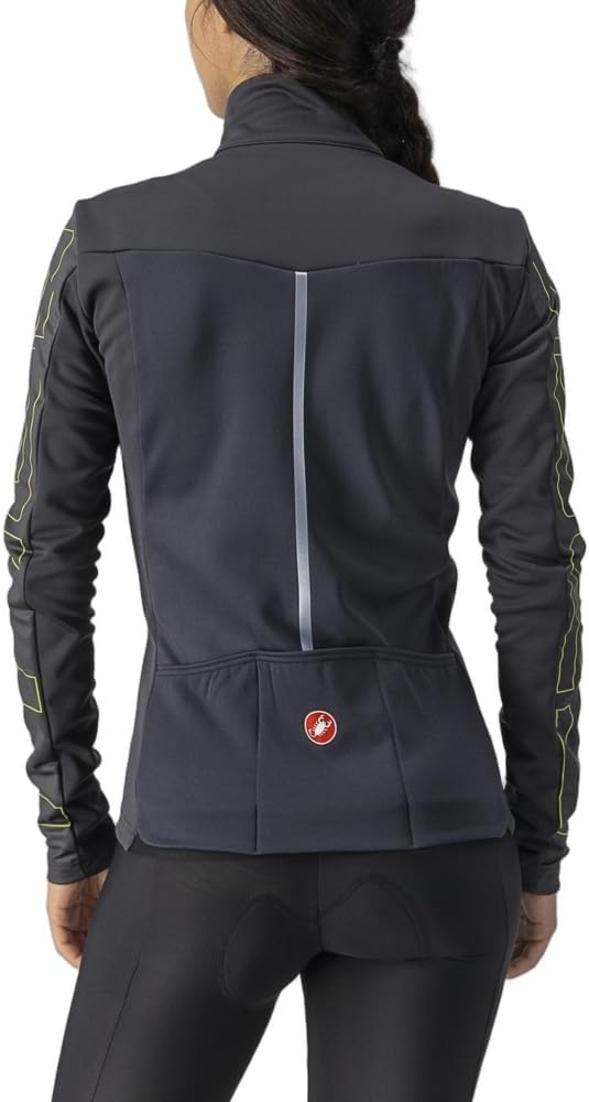 CASTELLI Damen Transition W Jacket Jacket L DARK GRAY/BRILLIANT YELLOW, L DARK GRAY/BRILLIANT YELLOW