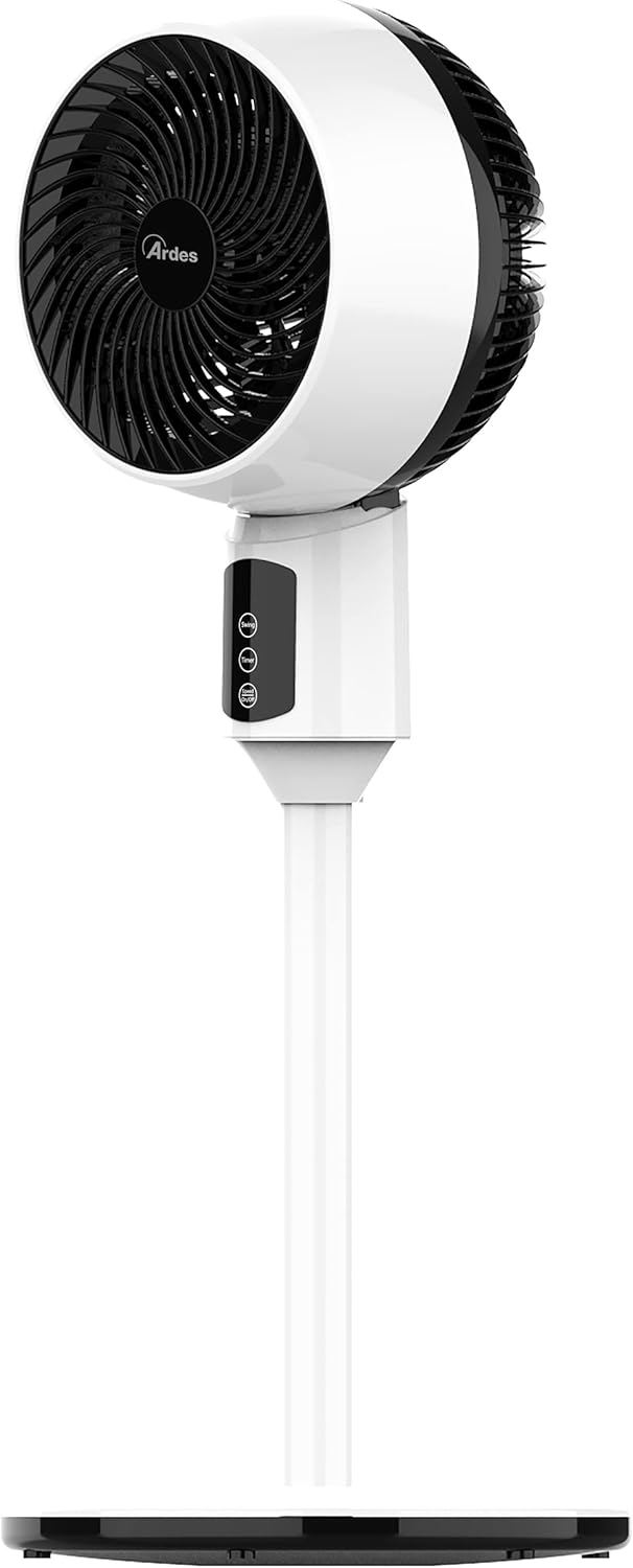ARDES - Standventilator, leistungsstark, leise, 3 Flügel, 17 cm, oszillierend, mit verstellbarer Nei