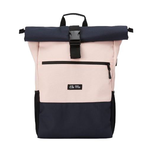 Ela Mo® Rolltop Rucksack Damen - Rollrucksack Anti Diebstahl für Sport & Reisen - Laptoprucksack für