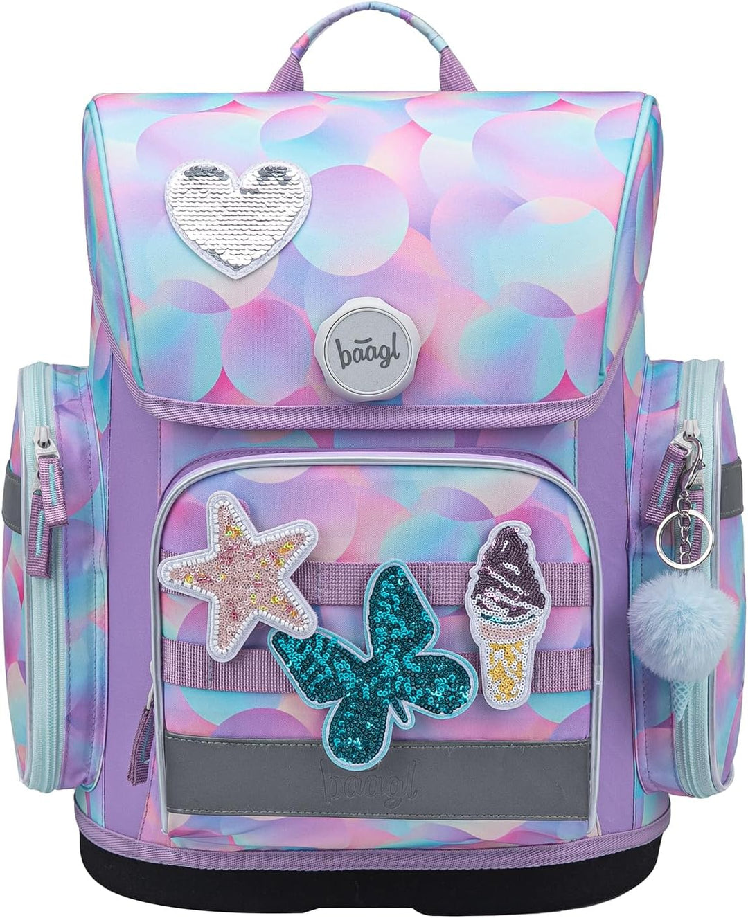 Baagl Schulranzen Jungen Mädchen Set 5 Teilig (Ergo Schultasche für 1. Klasse, Mäppchen, Turnbeutel,