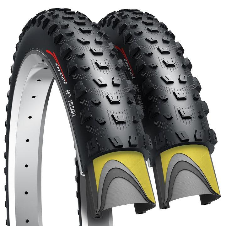 Fincci Fahrradreifen 29 x 2.6 Zoll 66-622 ETRTO Reifen mit Nylonschutz, 60 TPI für Mountain, MTB, Do