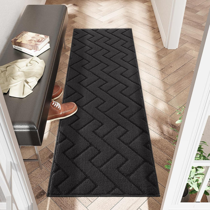 Biscpro Innen Fussmatte 50 x 120 cm, Schmutzfangmatte rutschfest Fussmatte Innen Waschbar Eingangste
