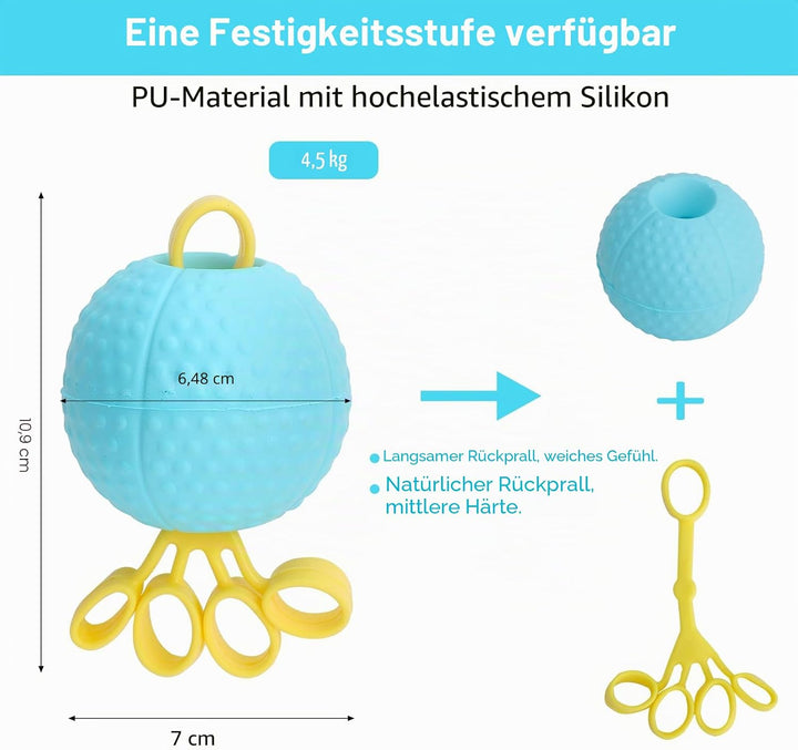 Grip Strength Trainer Ball mit Rutschfester Oberfläche Finger, Handgriffe für Krafttraining, multifu