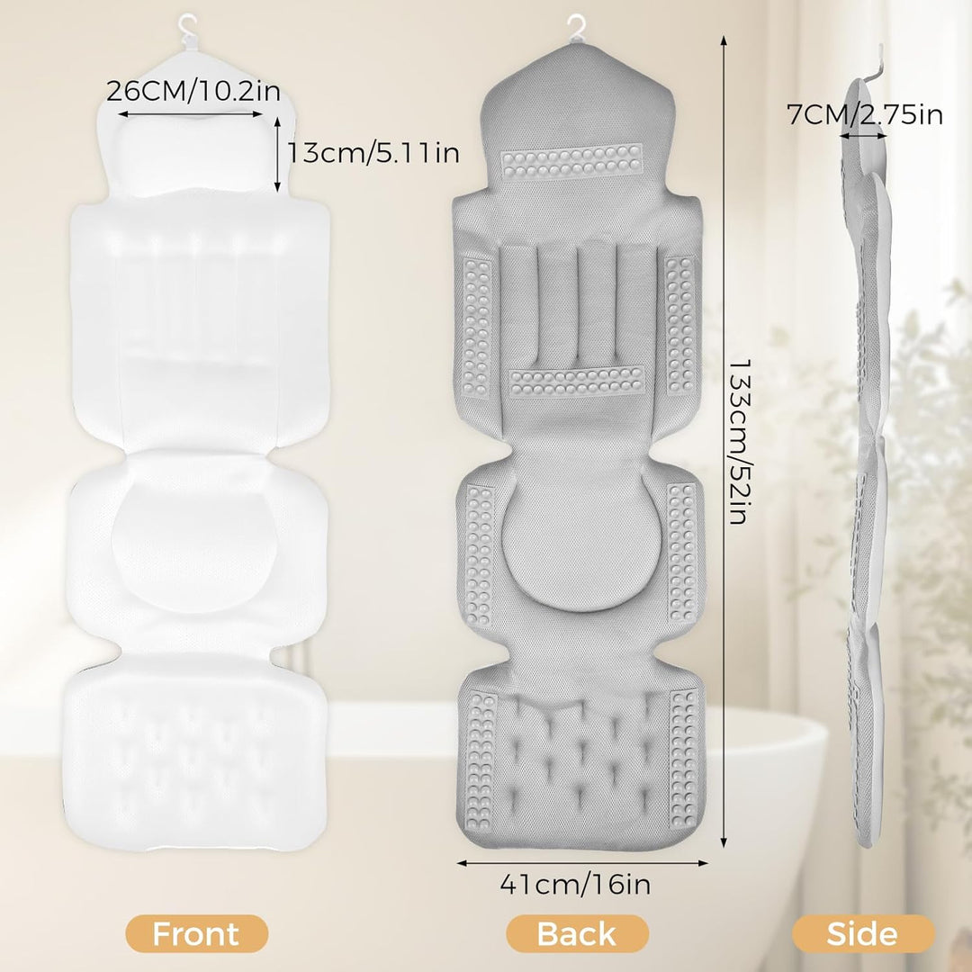 4D weiches mit Nackenstütze &amp; separater Lendenwirbelstütze, 144 Saugnäpfe für extra starken Halt (12