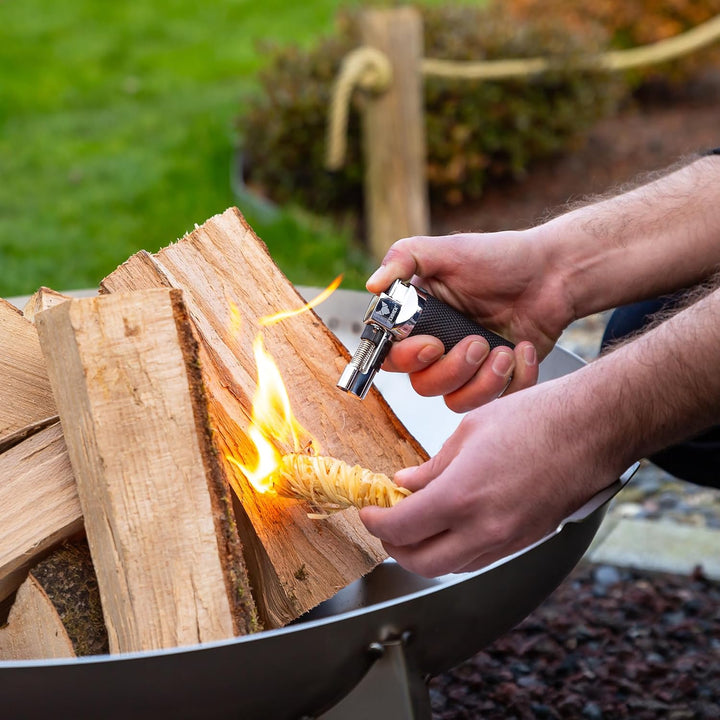 FENNEK Feuerschale 3 Pod | Grosse Feuerstelle aus massivem 2,0 mm Stahl | Ø 65 cm | Für Garten, Terr