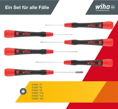 Wiha Feinschraubendreher Set PicoFinish® (42996) 7-tlg. Innensechskant I Präzisionsschraubendreher m