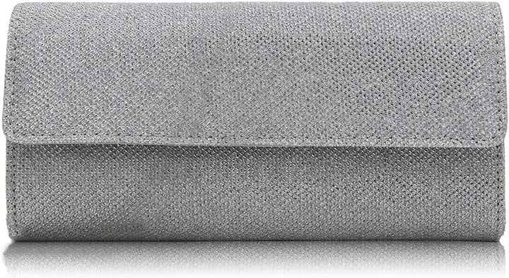 CORIOS Damen Clutch Tasche Pailletten Abendtasche Glitzernde Handtasche mit Abnehmbarer Kette Brautt