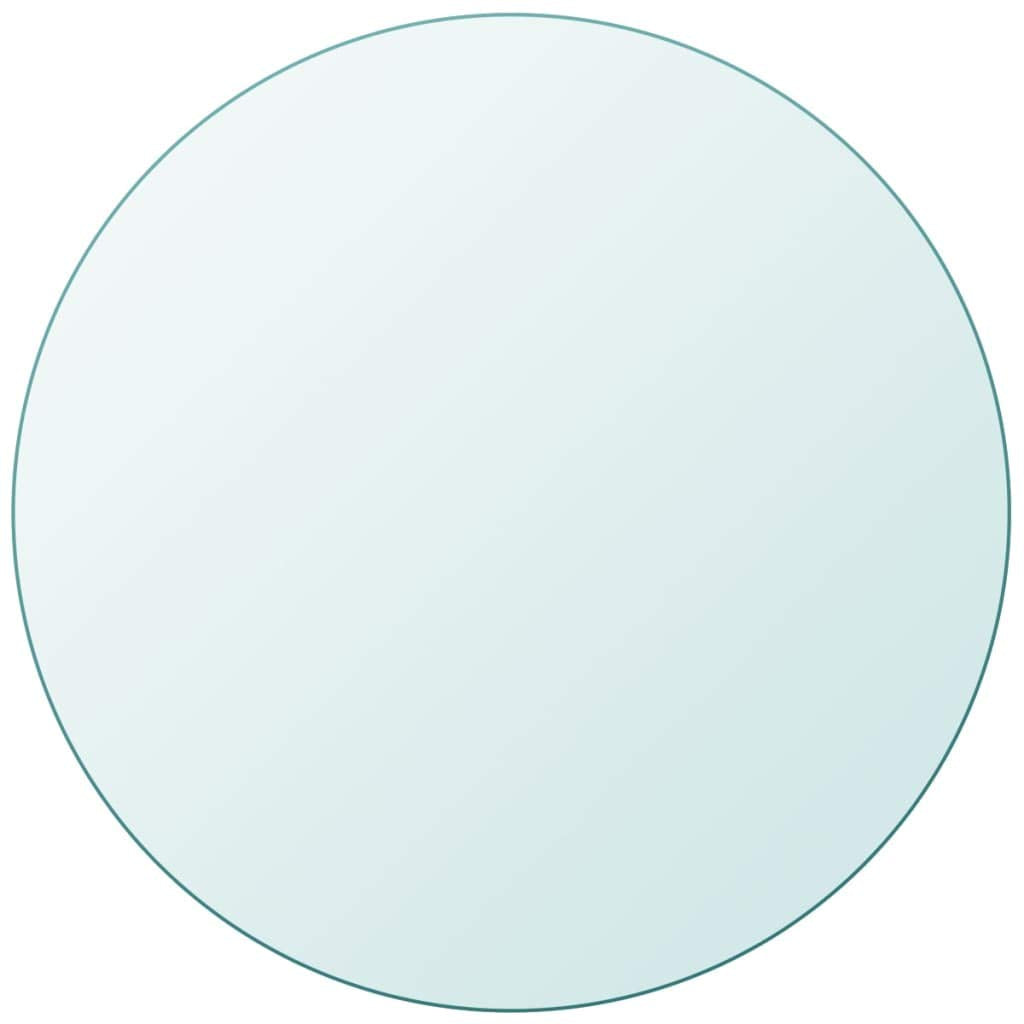vidaXL Tischplatte aus gehärtetem Glas rund 300 mm Glastisch Tisch Glasplatte Ø 30 cm Transparent, Ø