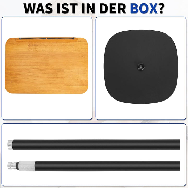 OUUTMEE Lesebuchständer, anhebbarer Beistelltisch, Winkelverstellung, Metallstruktur, Laptop, Kochbu